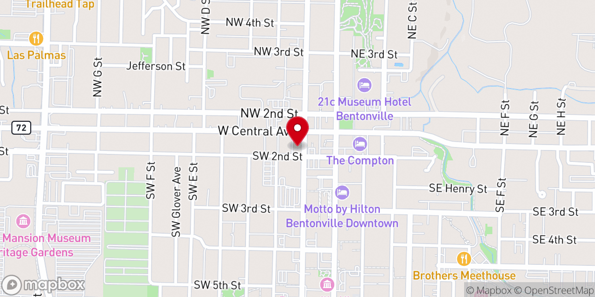 Map showing location of Record Downtown