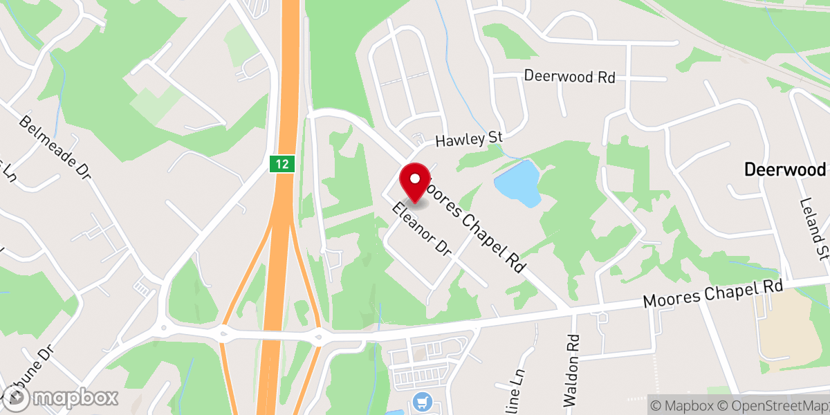 Map showing location of Mount Zion Missionary Baptist Church