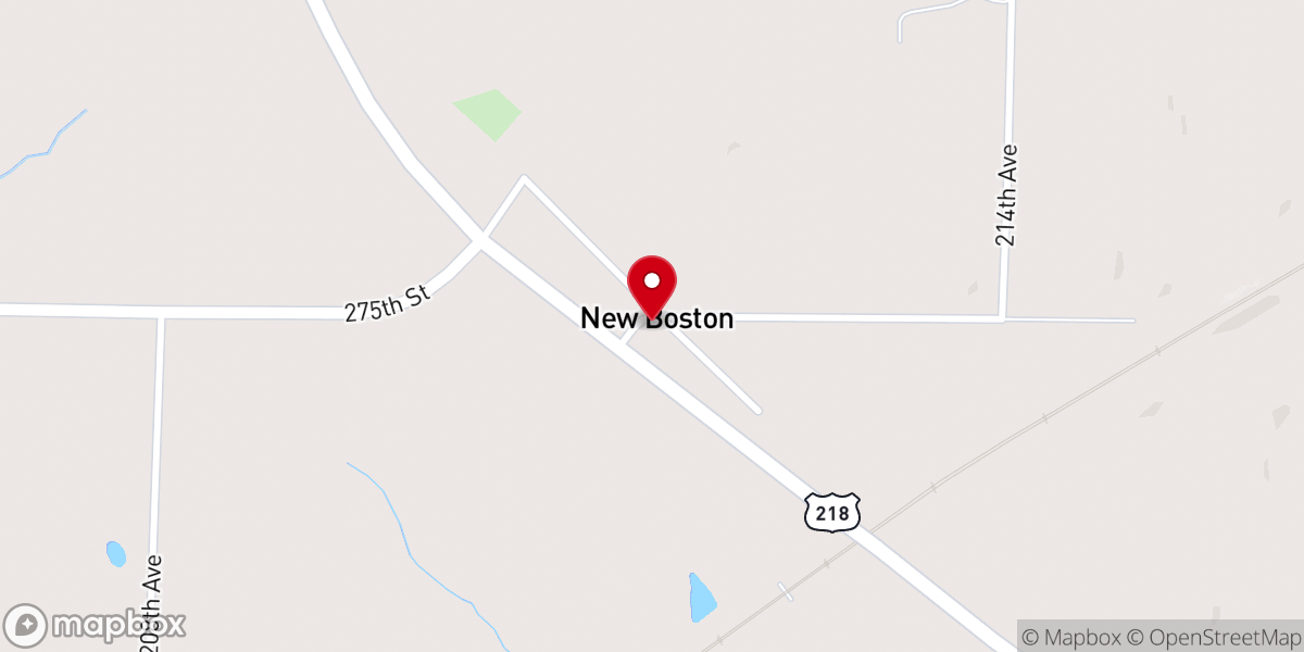 Map showing location of Liberty Baptist Church