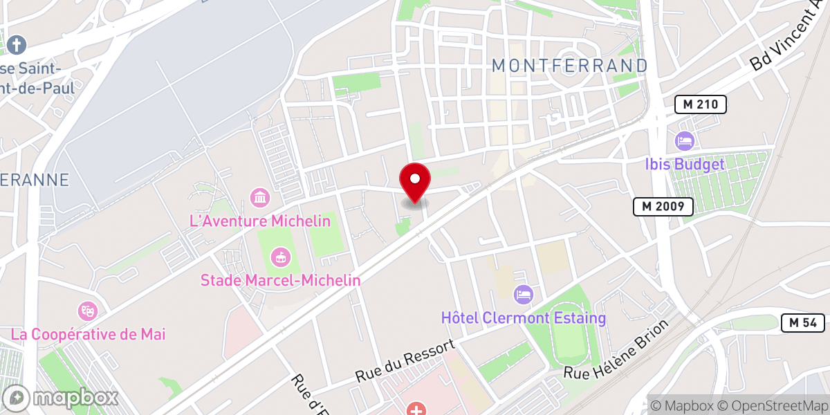 Map showing location of Centre Diocésain de Pastorale