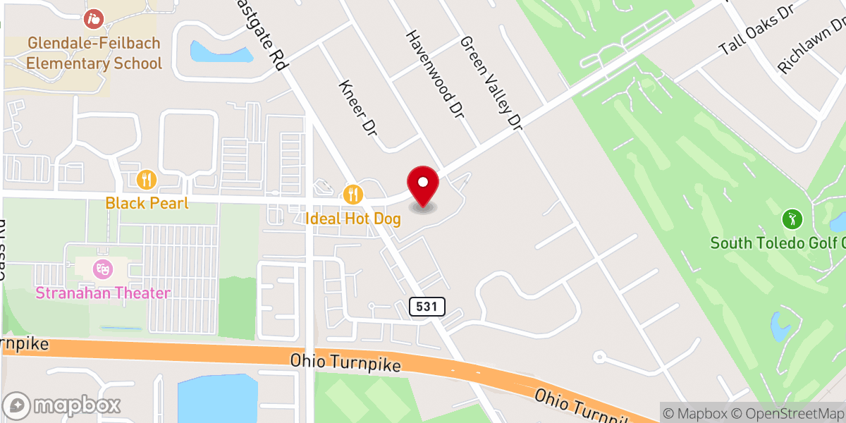 Map showing location of St. Patrick of Heatherdowns School