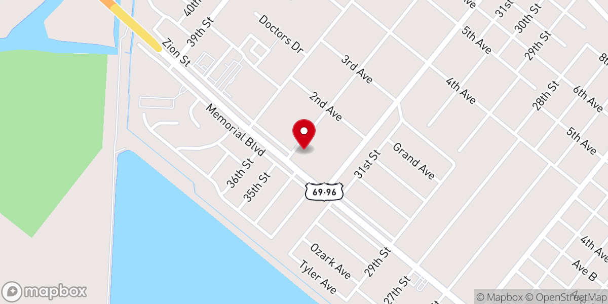 Map showing location of Good Shepherd Moravian Church