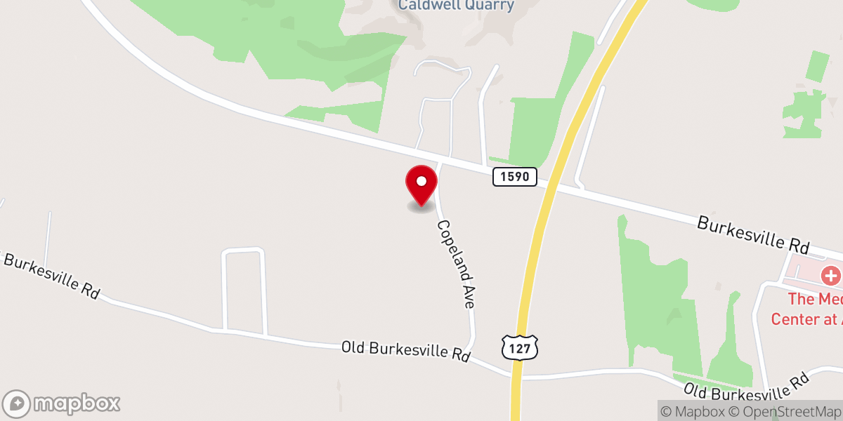Map showing location of Albany Independent Baptist Church