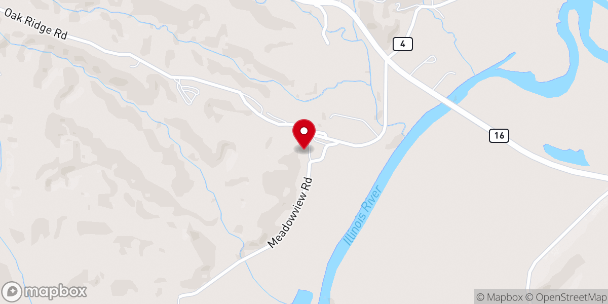 Map showing location of YWAM Oak Haven