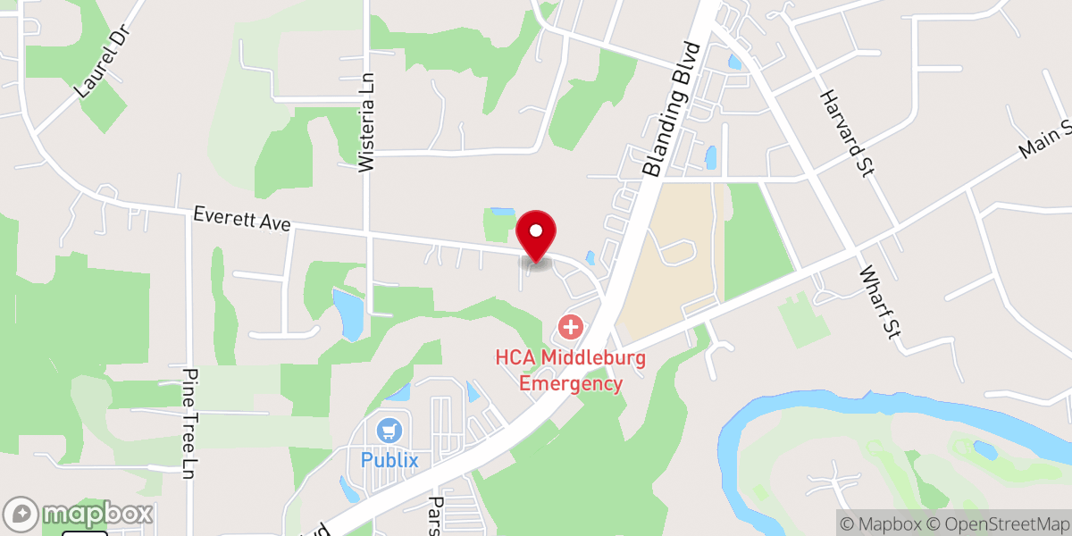 Map showing location of Christian Faith Center