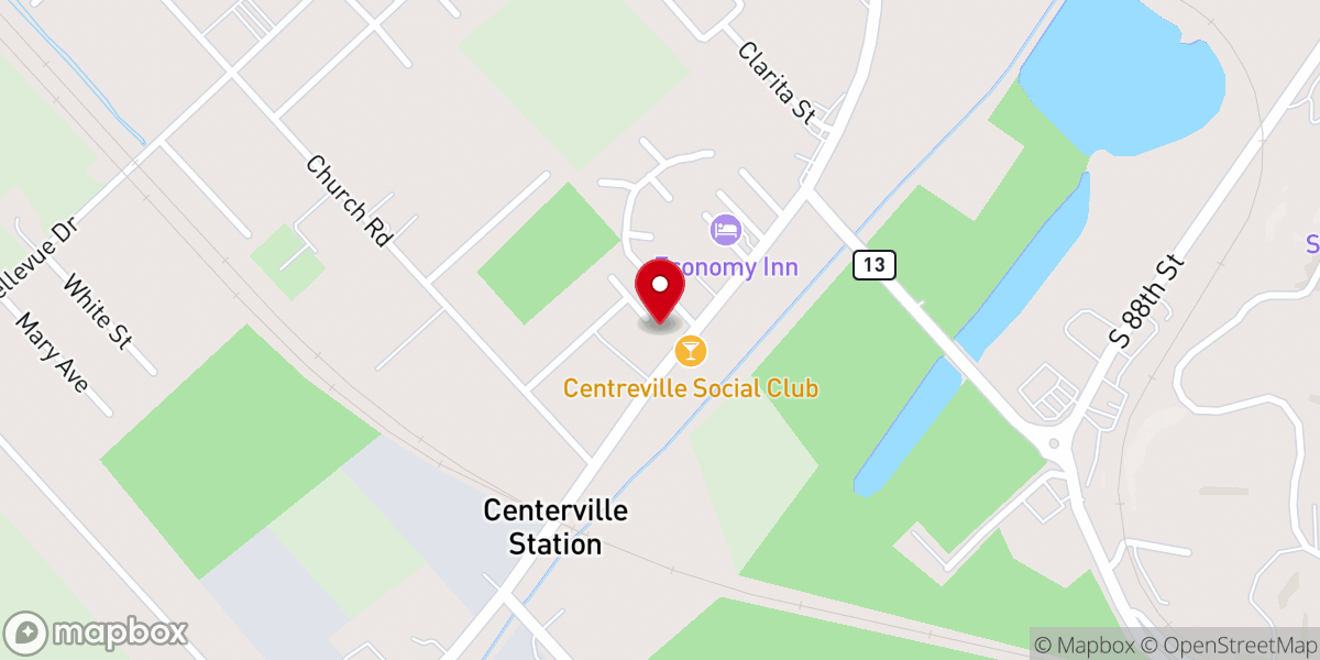 Map showing location of Centreville Church of Christ