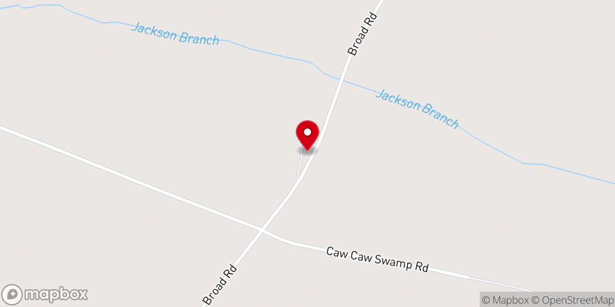 Map showing location of Jackson Branch Missionary Baptist