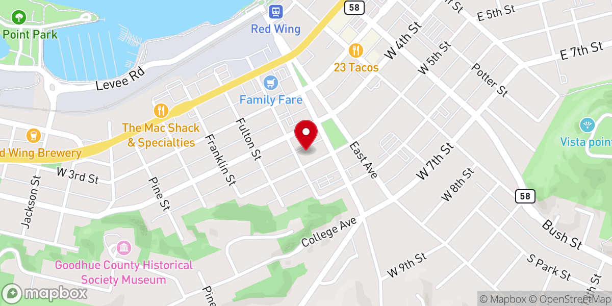 Map showing location of United Lutheran Church