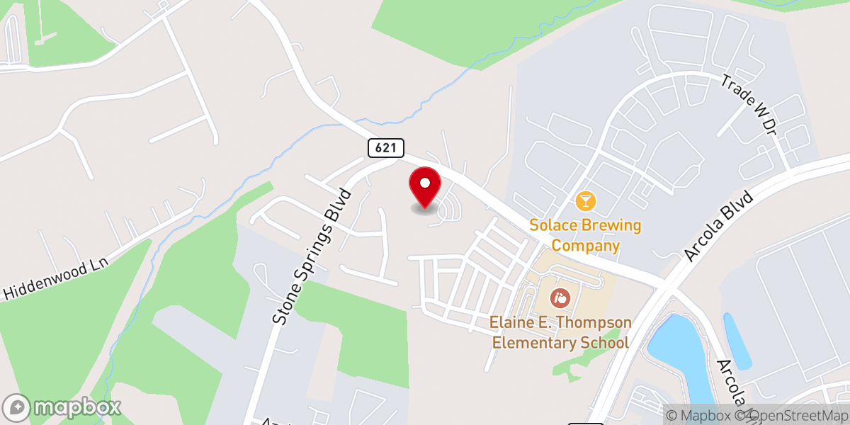 Map showing location of Arcola Church