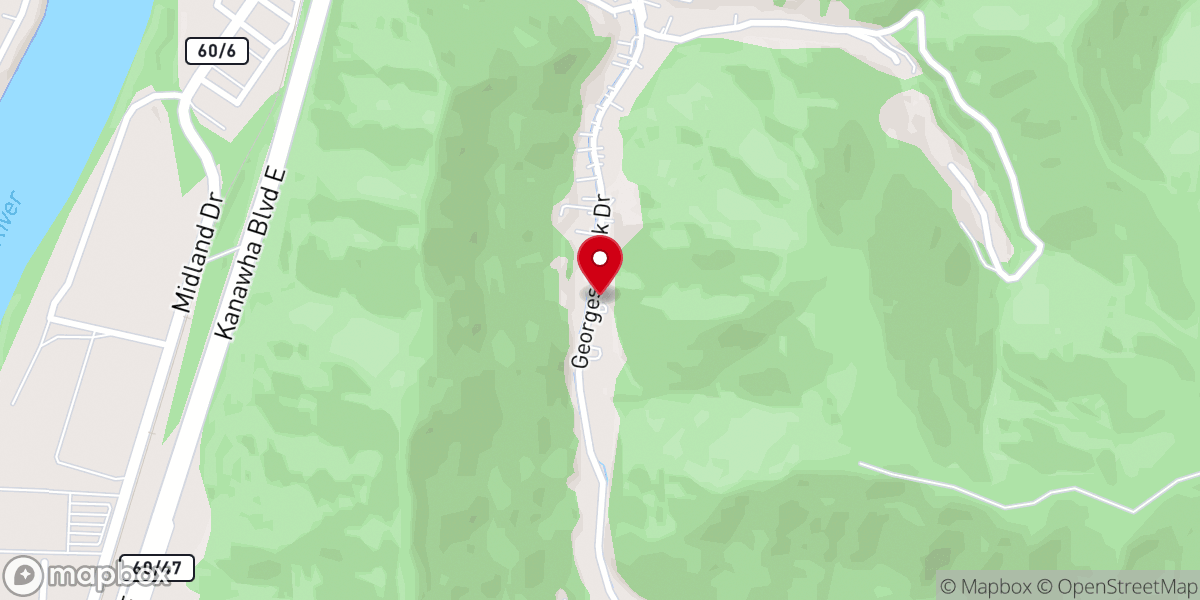 Map showing location of Georges Creek Missionary Baptist Church