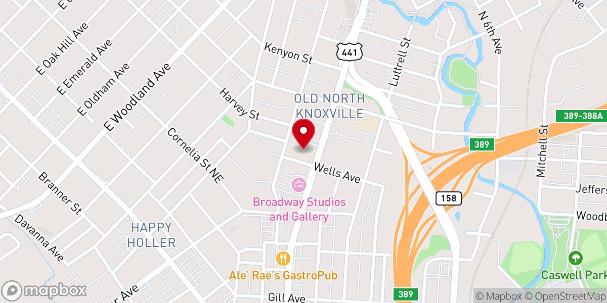Map showing location of First Lutheran Church