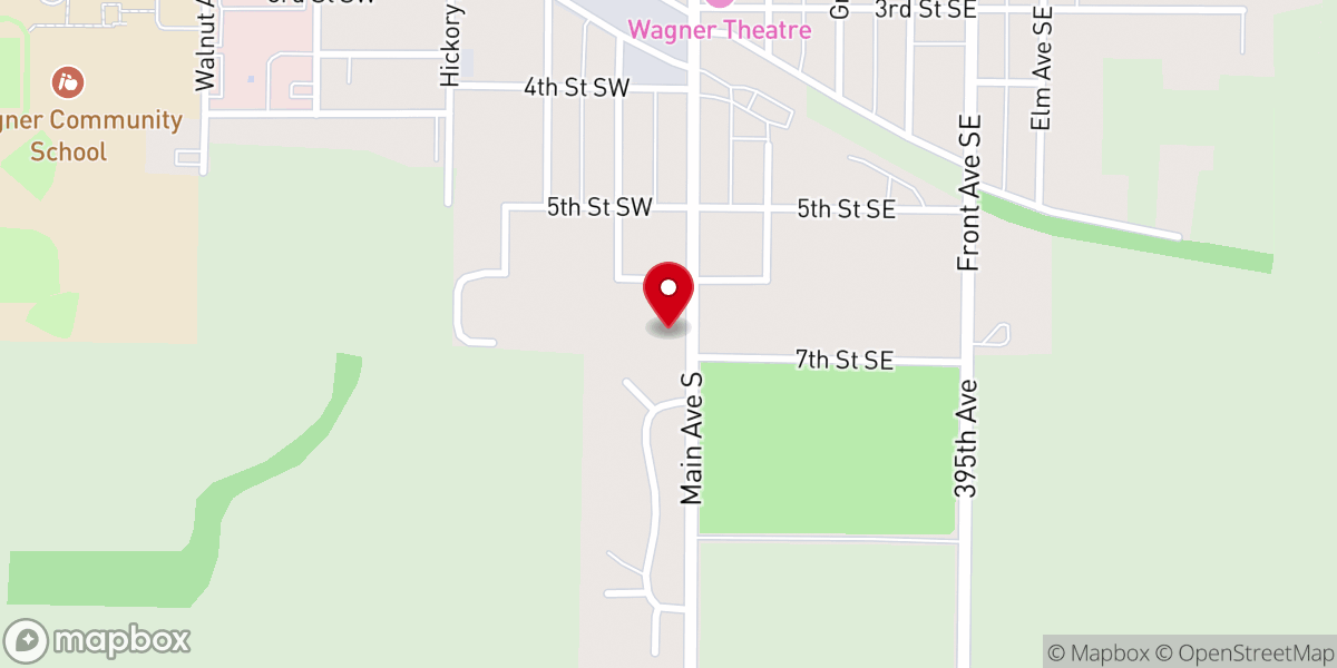 Map showing location of Woniya Wakan Holy Spirit