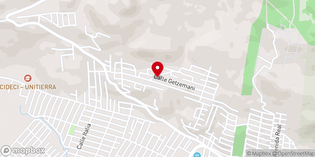 Map showing location of Iglesia de Cristo Príncipe de Paz