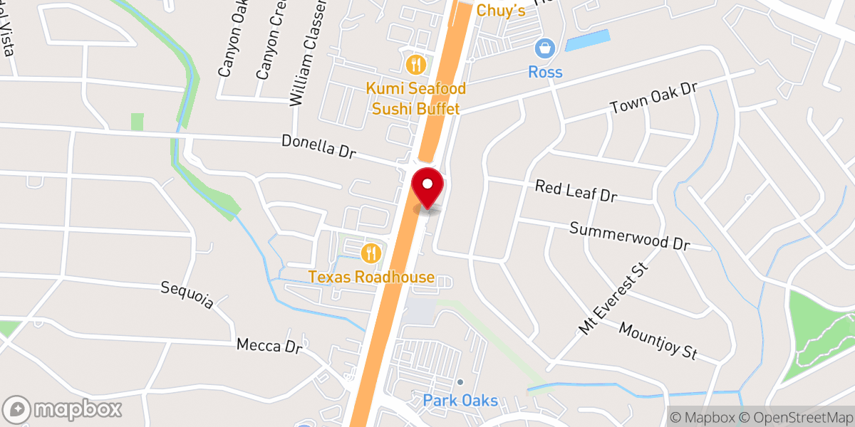 Map showing location of Oak Haven Baptist Church