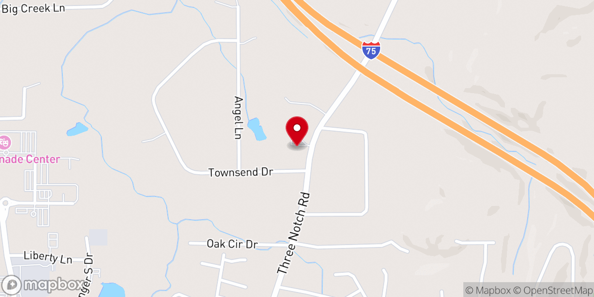Map showing location of John Calvin Church