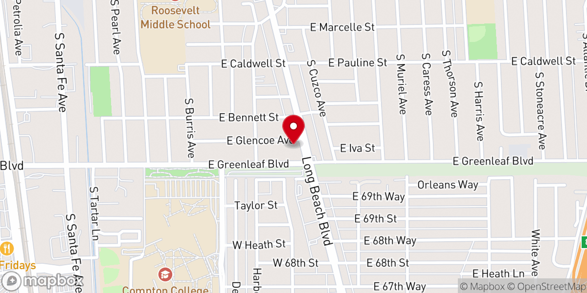 Map showing location of Brister Memorial Southern Baptist Church
