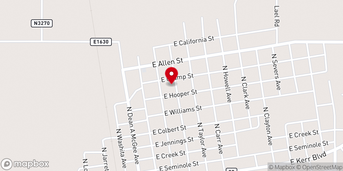 Map showing location of Mount Carmel Baptist Church