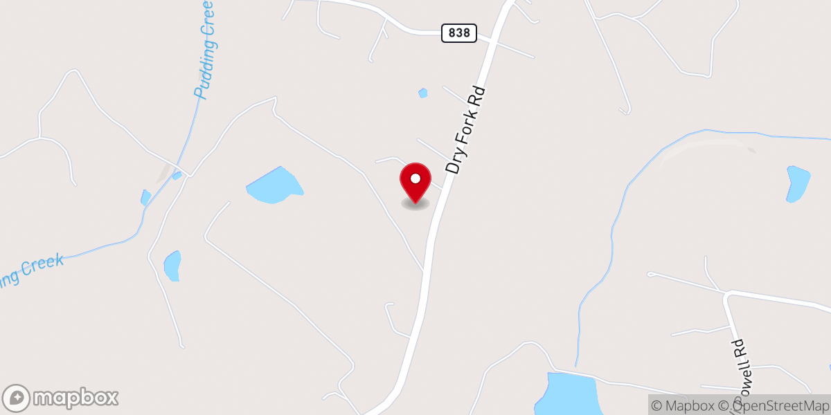 Map showing location of Dry Fork Christian School