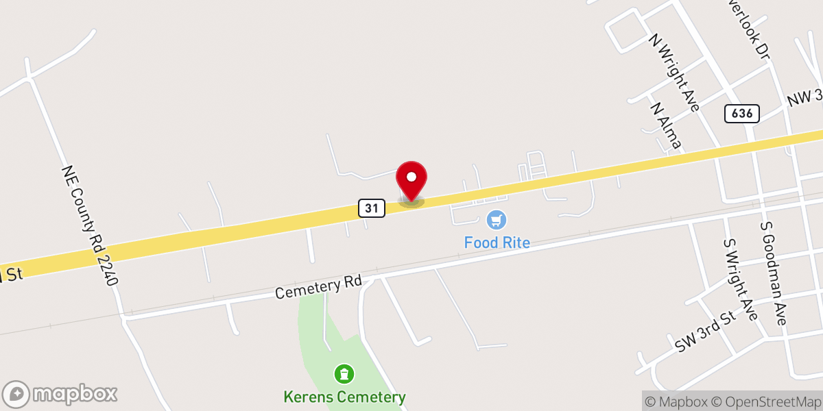 Map showing location of Faith Christian Fellowship