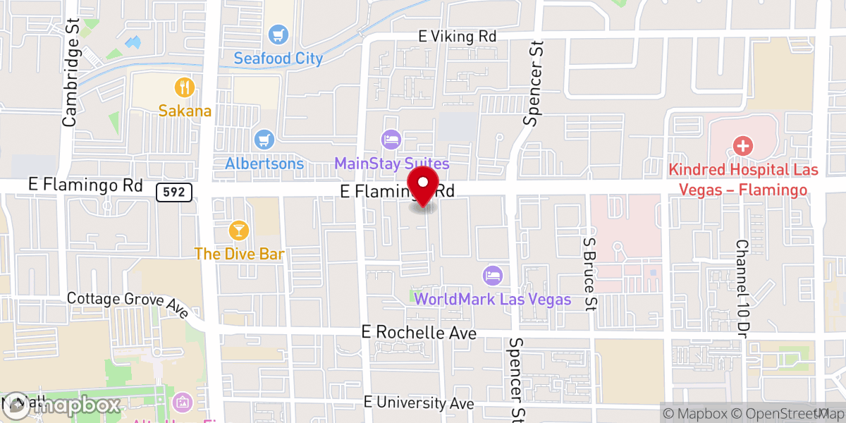 Map showing location of Iglesia Nueva Vida LV