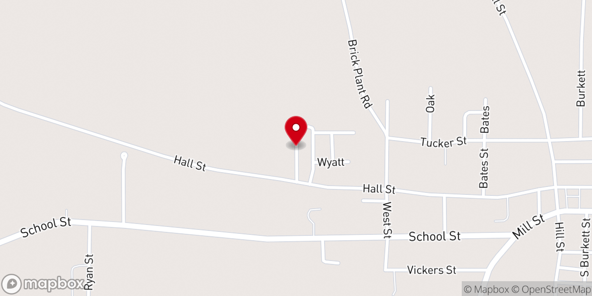 Map showing location of Myers Temple