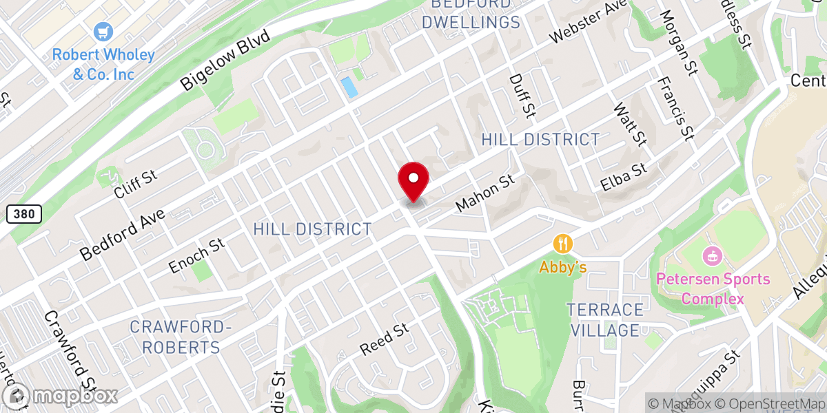 Map showing location of Central Baptist Church