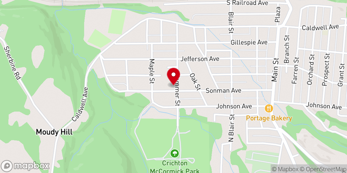 Map showing location of Hammers Street Church of God