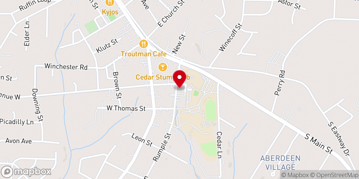 Map showing location of New Perth ARP Church