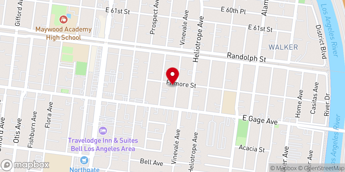 Map showing location of Templo Calvario Bell