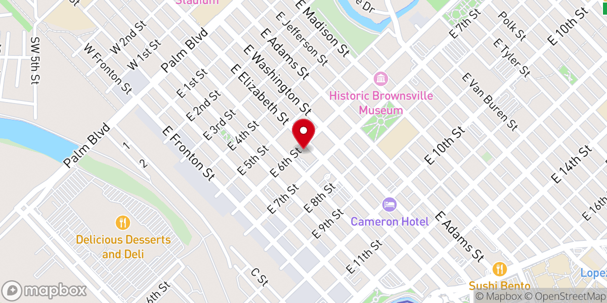 Map showing location of Sacred Heart Catholic Church