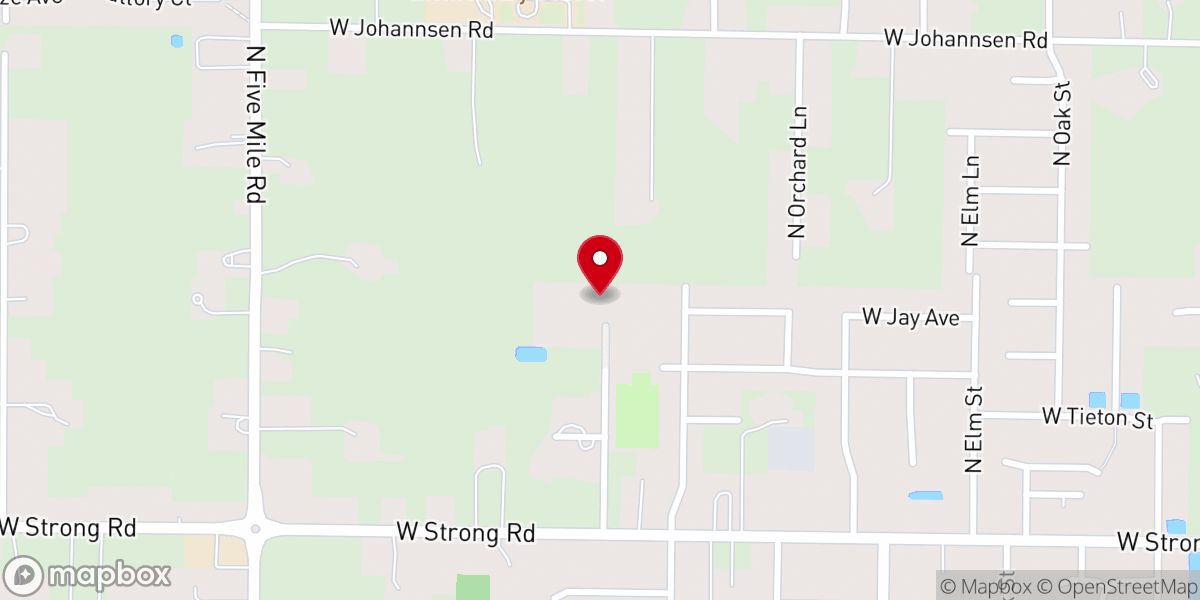 Map showing location of Spokane Baptist Church On The Hill