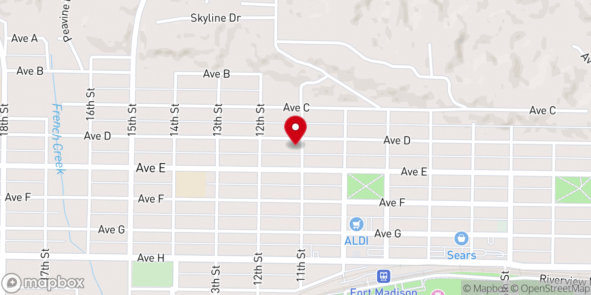 Map showing location of St Mary's Parish Center