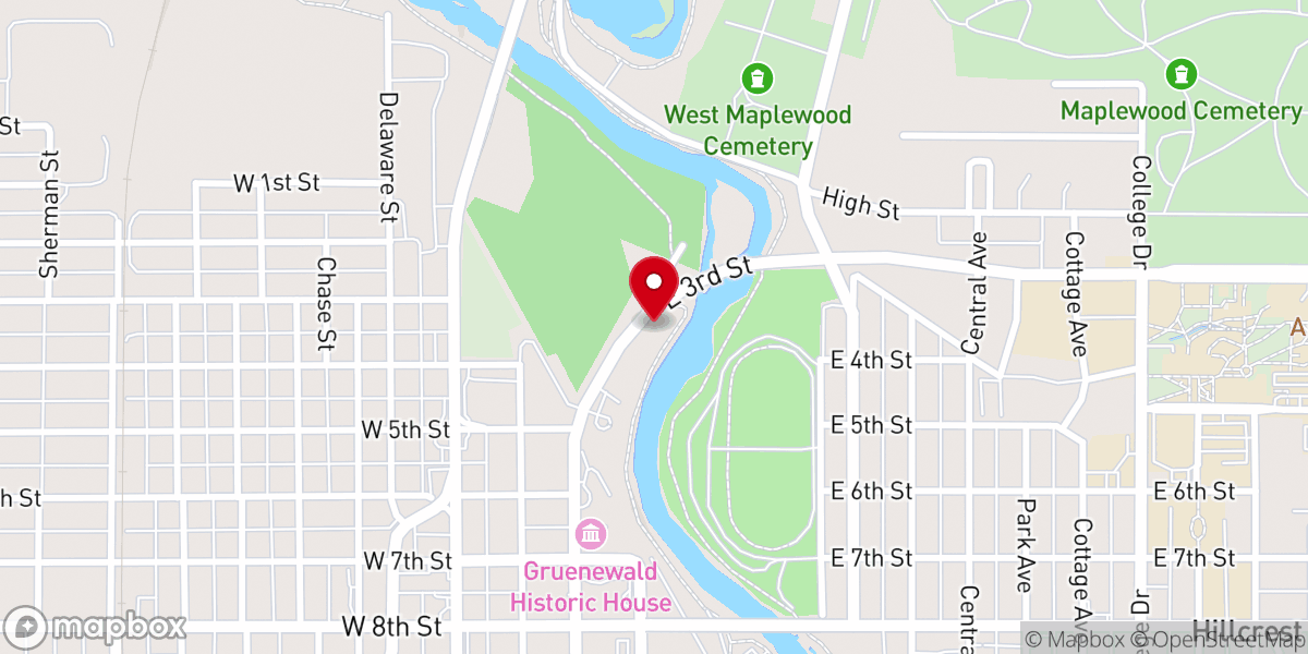 Map showing location of Mended Church