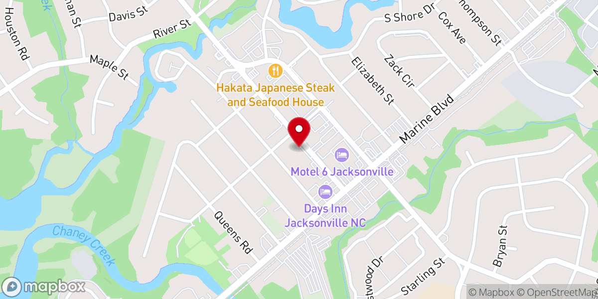 Map showing location of Rock of Deliverance Ministries