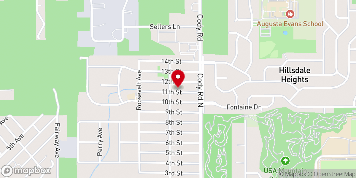 Map showing location of Eleventh Street Church