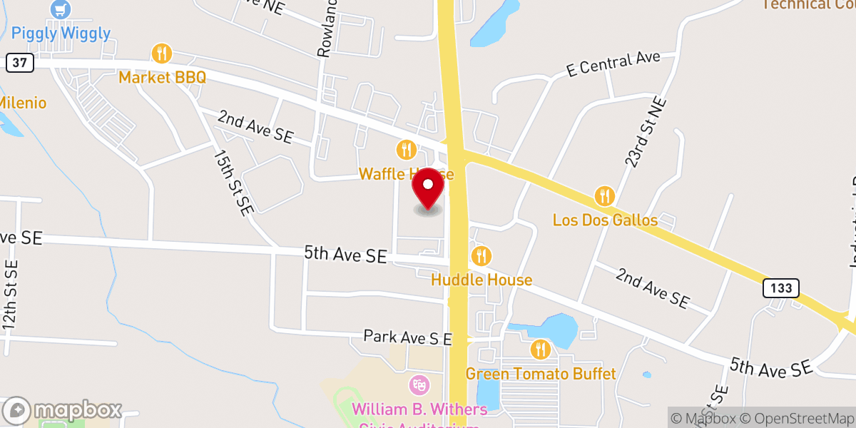 Map showing location of Kingwood Baptist Church