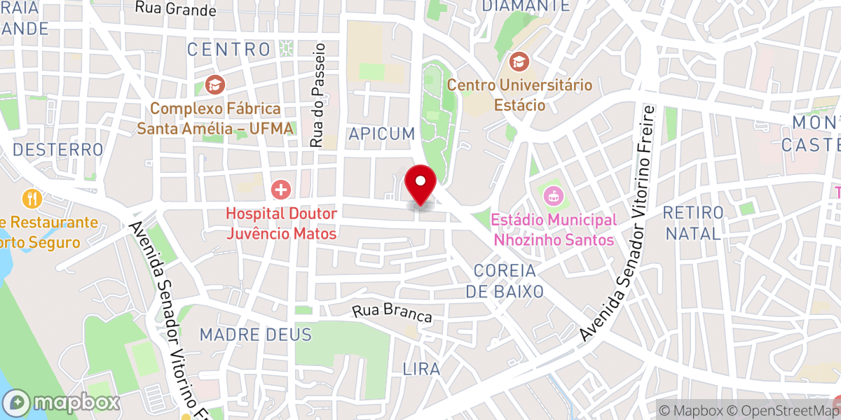 Map showing location of Primeira Igreja Batista de São Luís