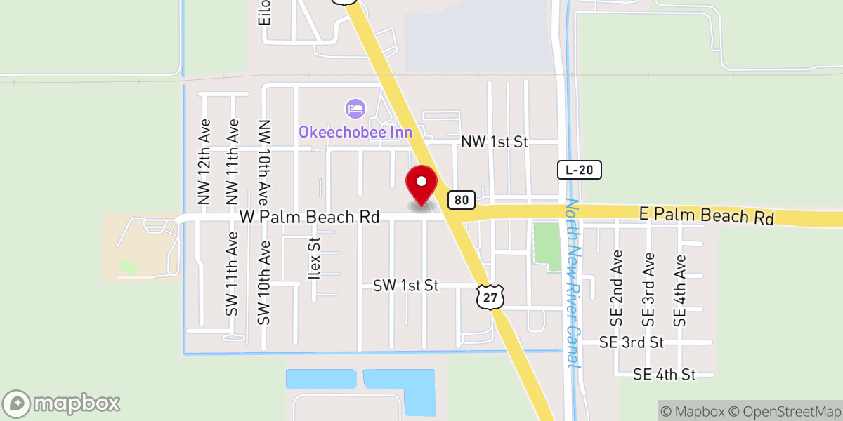 Map showing location of Gospel Prayer Band Church