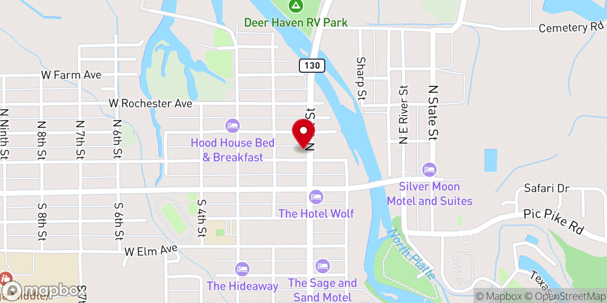 Map showing location of St. Barnabas Church