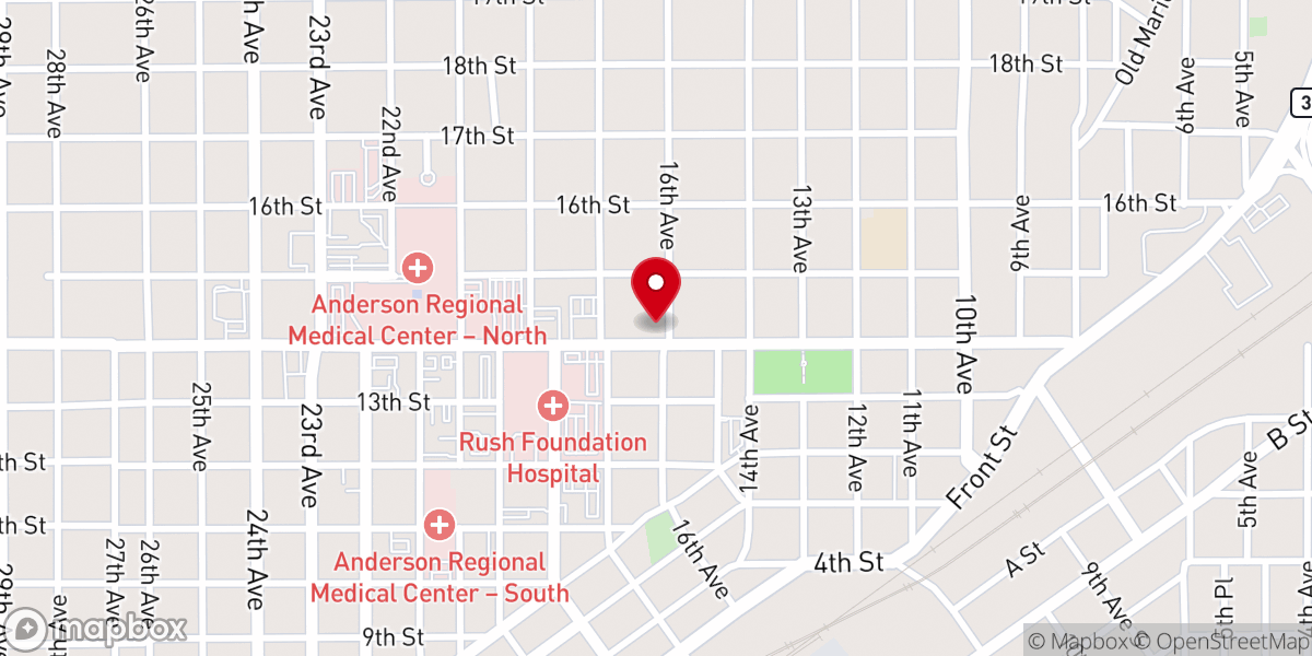 Map showing location of East End United Methodist Church