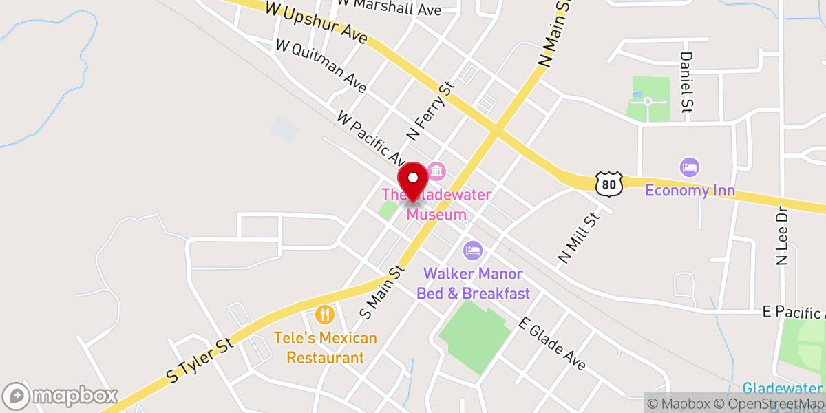 Map showing location of Living Water Church - Gladewater
