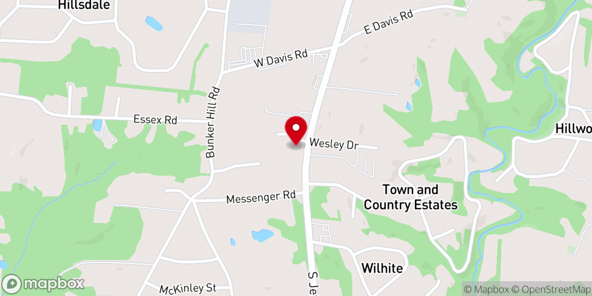 Map showing location of Refuge Church