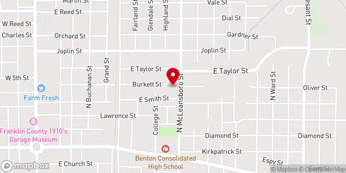 Map showing location of Church of God