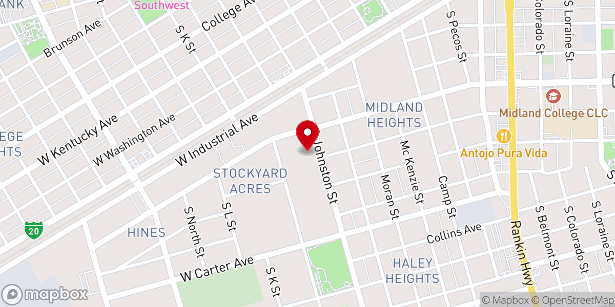 Map showing location of Calvary Assembly of God