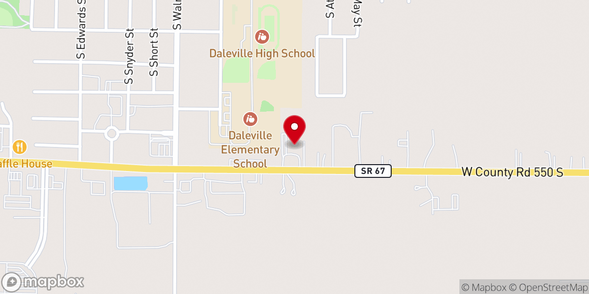 Map showing location of First Baptist Church
