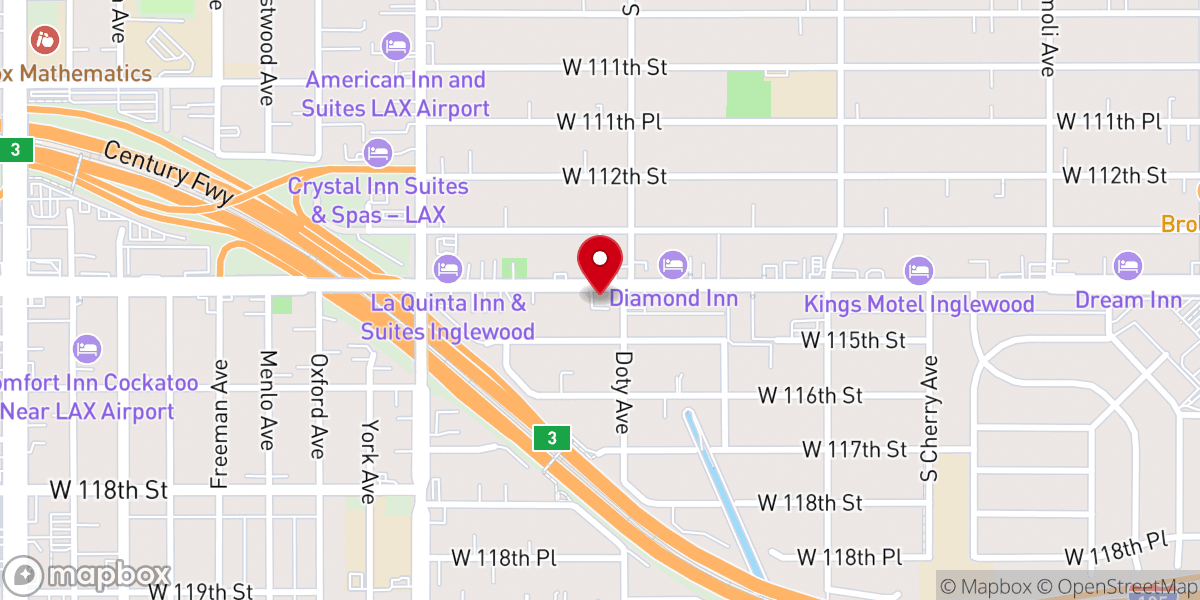 Map showing location of Pri Igl Bau Inglewood Baptist Church