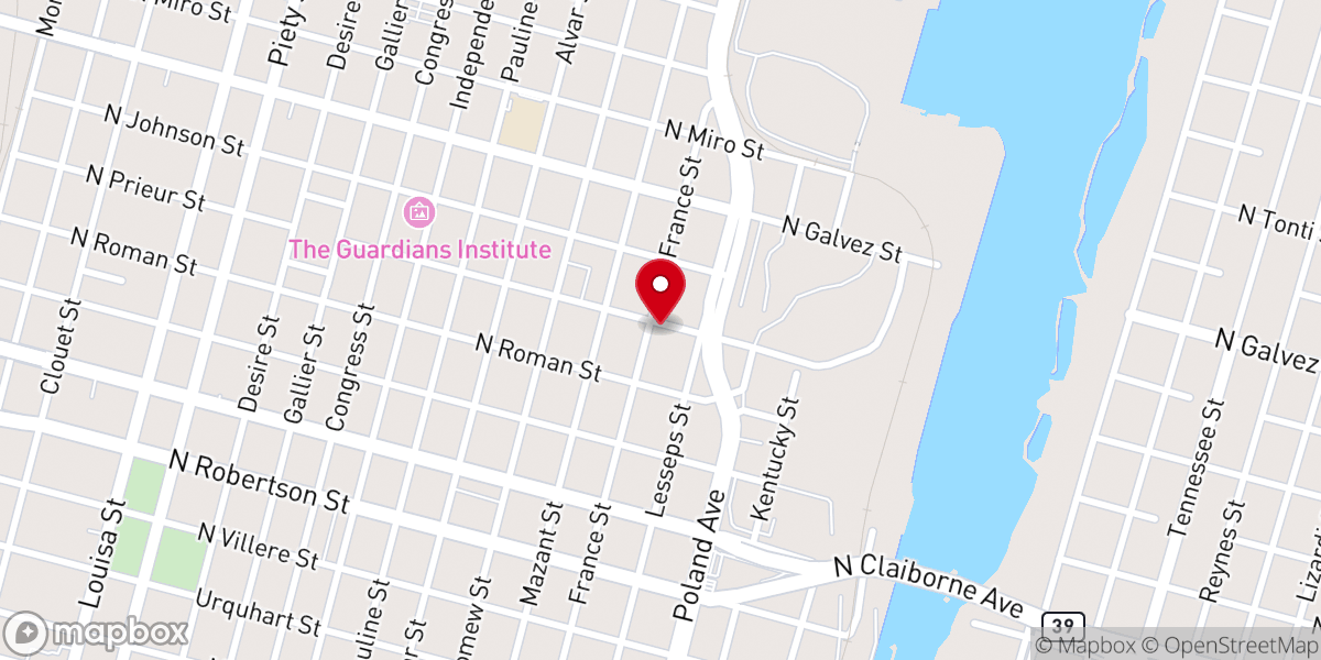Map showing location of New Way Christian Center