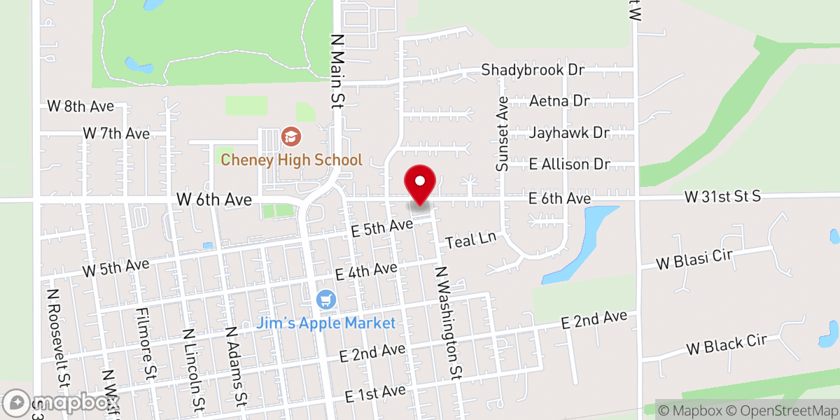 Map showing location of First Assembly of God