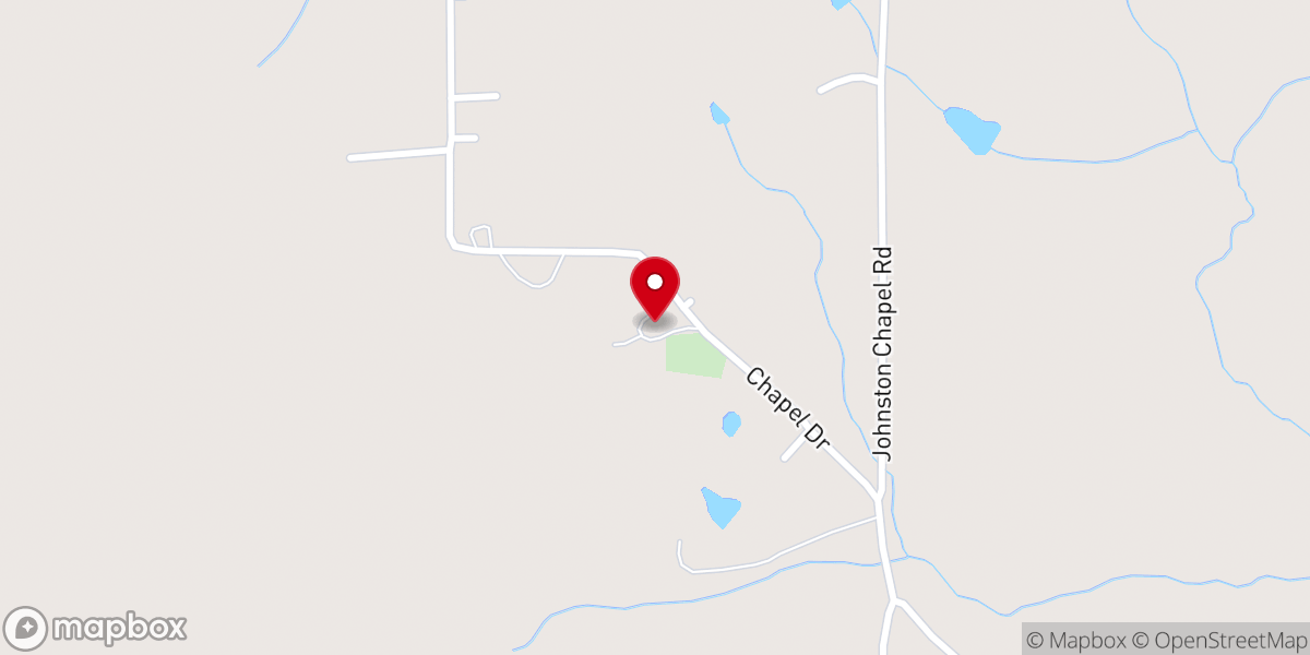 Map showing location of Johnston Chapel United Methodist