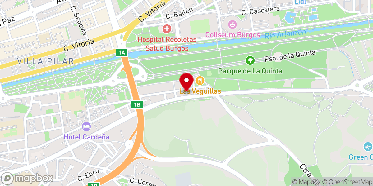 Map showing location of Iglesia Misión Rescatando Vidas